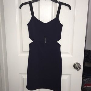 Super cute purple body con dress with cut outs